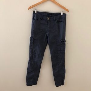 Zara Woman Slate Blue Skinny Cargo Pants - Size 6